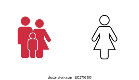 Family Icon Vector. Vector web design