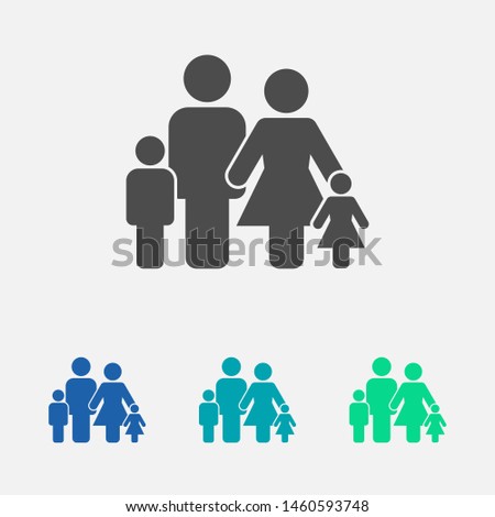 Family Icon Vector. Vector web design
