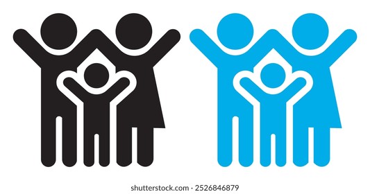 Family Icon.man,woman and child vector design.