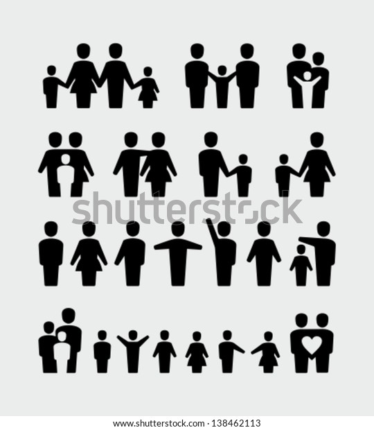 Family Icons Stock Vector (Royalty Free) 138462113