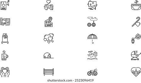 Family icons High-Quality Vector Icons Collection with Editable Stroke. Ideal for Professional and Creative Projects.