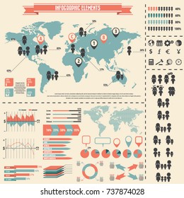 Family icons and infographics elements