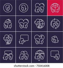 family icons, man and woman relationship, people