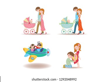 FAMILY ICONS WITH MOTHER, FATHER AND BABY