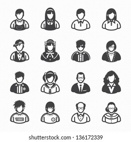 Family Icons and People Icons with White Background