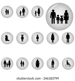Family icons set