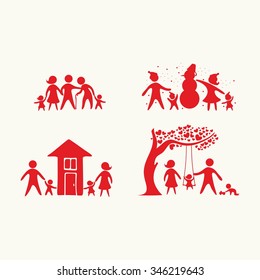 Family icons set