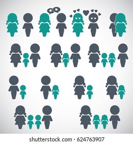Family icons set
