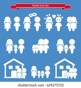 Family icons set