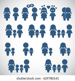 Family icons set