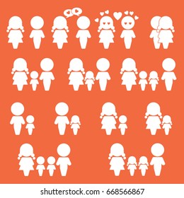 Family icons set