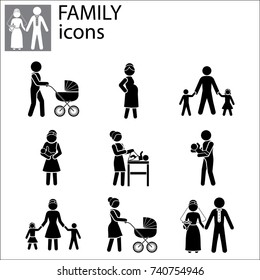 Family icons set