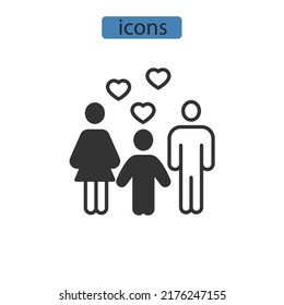 Family icons  symbol vector elements for infographic web