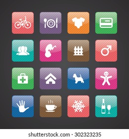 family icons universal set for web and mobile