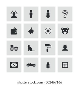 family icons universal set for web and mobile