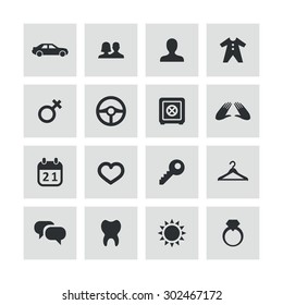 family icons universal set for web and mobile
