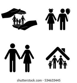 Family icons vector set