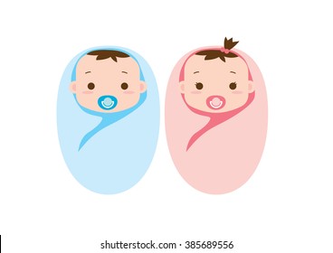 Family Illustration _ Baby Swaddle