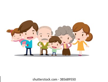 Family illustration _ three generations 