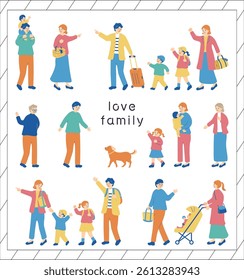 Family Illustration Collection – Parenting, Kids, Everyday Life, and Happy Moments