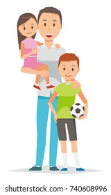 Family Illustration - Father and Child Family