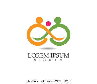 Family infinity Logo template vector icon design