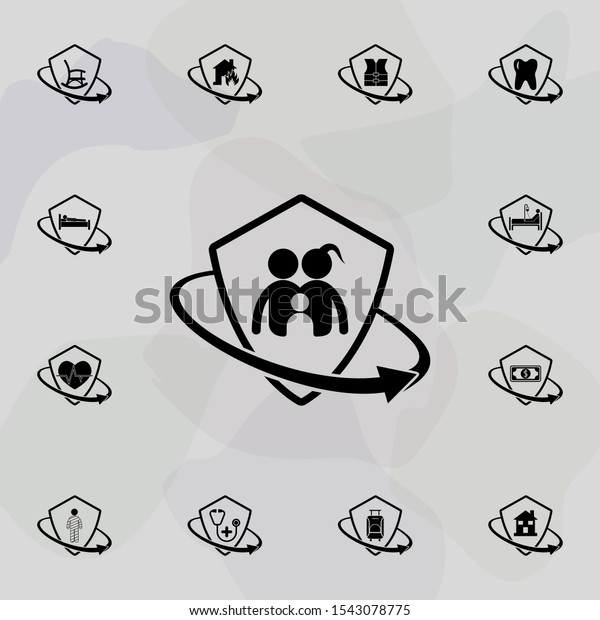 Family insurance icon. Insurance icons universal\
set for web and mobile