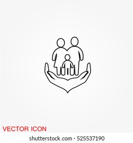 Family insurance Icon vector