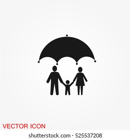Family insurance Icon vector