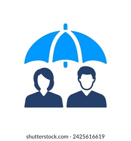 Family insurance icon. Vector illustration.