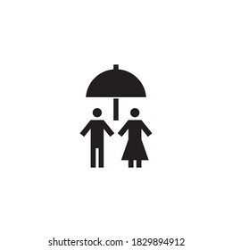 family insurance vector icon design template