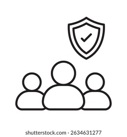 Family insurance :Vector Icon which can easily modify or edit