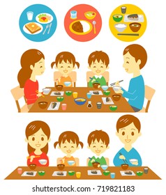 Family Japanese meals