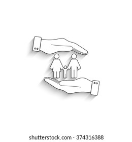 Family keeper  - vector icon
