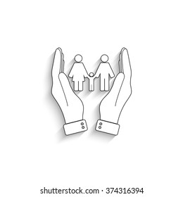 Family keeper  - vector icon