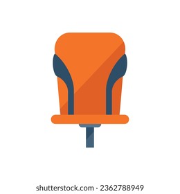 Family kid bike seat icon flat vector. Baby child. Ride cycle isolated