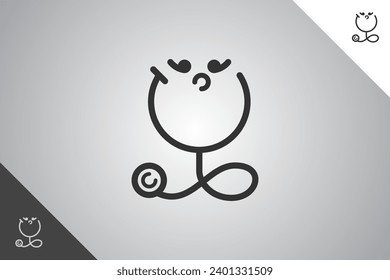 Family and kids design element. Babies, daycare and parenting logo identity template. Perfect logo for business related to daycare and parenting symbol business. Isolated background. Vector eps 10.