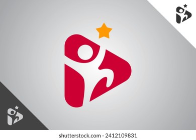 Family and kids design element. Babies, daycare and parenting logo identity template. Perfect logo for business related to daycare and parenting symbol business. Isolated background. Vector eps 10.