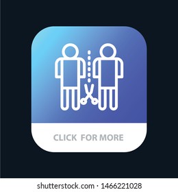 Family, Knowledge, Mind, People, Shared Mobile App Button. Android and IOS Line Version. Vector Icon Template background