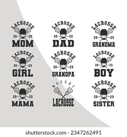 Family Lacrosse Bundle, Lacrosse Eps, Lacrosse Cut File, Lacrosse Stick Eps, Lax Sports Eps, Silhouette, Digital File, Eps 10