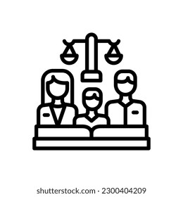 Family Law icon in vector. Illustration