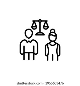 Family Law icon in vector. Logotype
