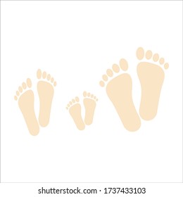 family legs on a white background. EPS10
