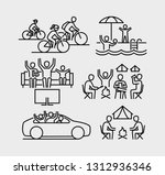 Family Leisure Vector Line Icons