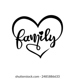 Familia Lettering Diseño Ilustración Vector eps formato adecuado para sus necesidades de diseño logo ilustración animación etc