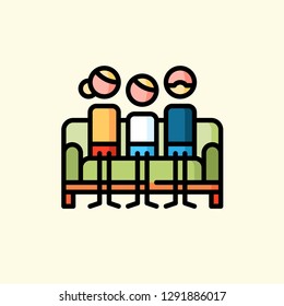 Family Life Flat Icon Vector Graphic Download Template Modern
