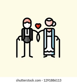 Family Life Flat Icon Vector Graphic Download Template Modern