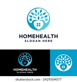 family life health care logo design vector illustration