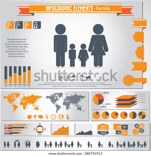 Family Life Icon Set Infographics Elements Stock Vector (Royalty Free ...