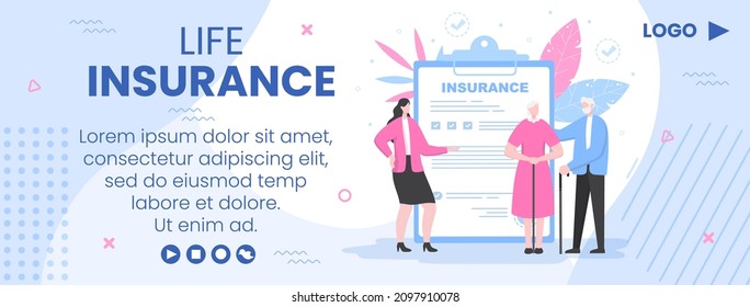 Family Life Insurance Cover Template Flat Stock Vector (Royalty Free ...